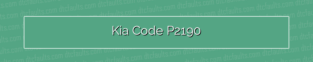 kia code p2190