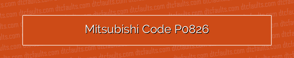 mitsubishi code p0826