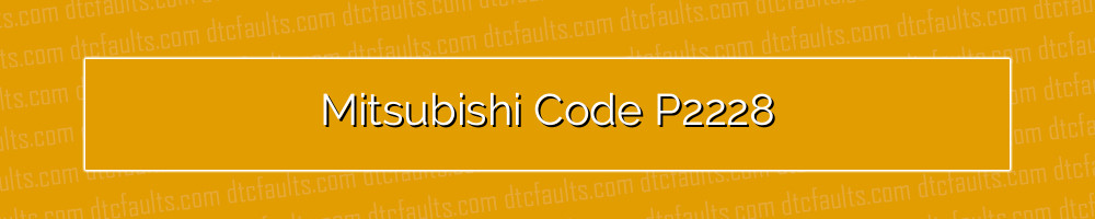 mitsubishi code p2228