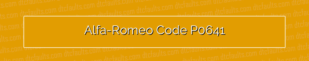 alfa-romeo code p0641