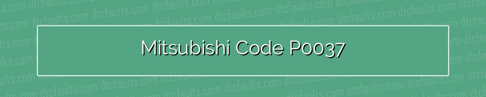 mitsubishi code p0037