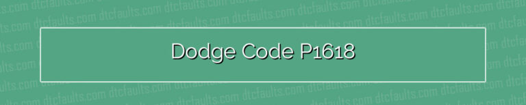 Solving Dodge Code P1618: Sensor Reference Voltage 1 Erratic