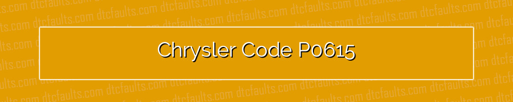chrysler code p0615