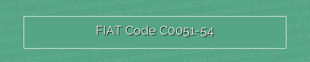 fiat code c0051-54