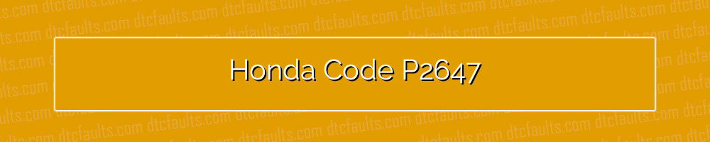 honda code p2647