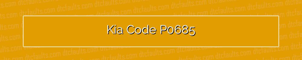 kia code p0685