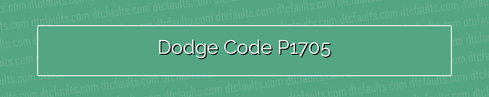 dodge code p1705
