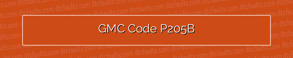 gmc code p205b