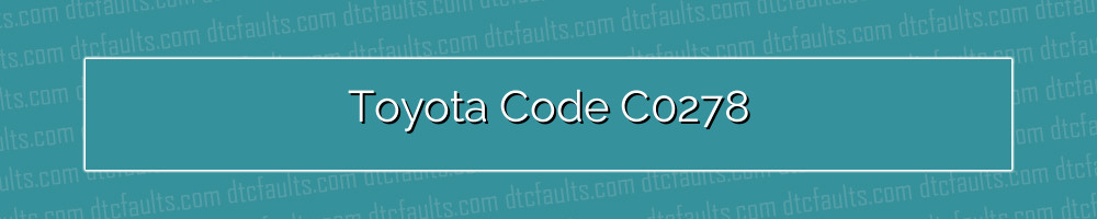 toyota code c0278