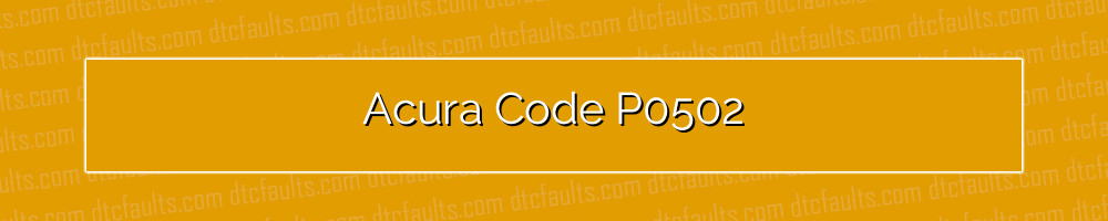 acura code p0502