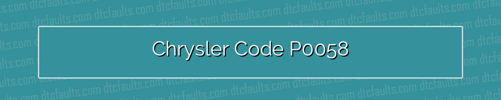 Chrysler Code P0058