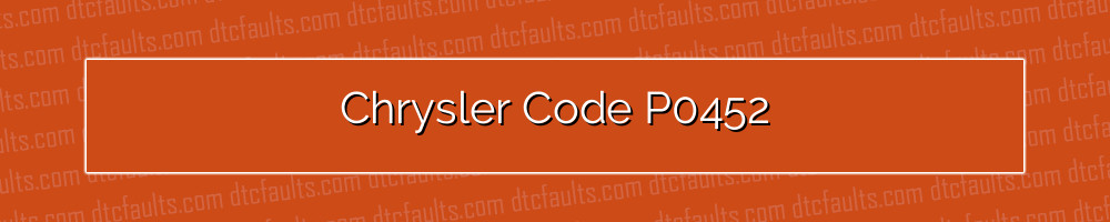 Chrysler Code P0452