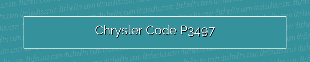 chrysler code p3497