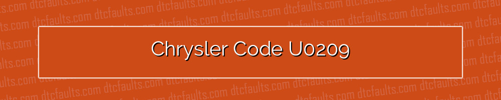 chrysler code u0209