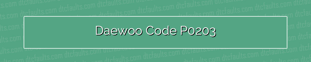 daewoo code p0203