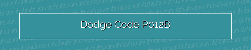 dodge code p012b