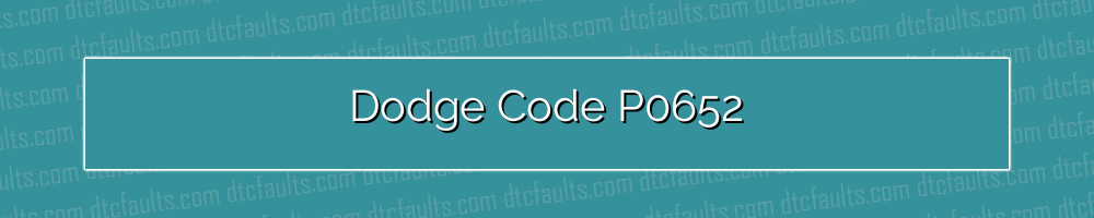 dodge code p0652