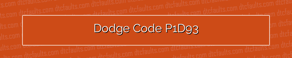 Dodge Code P1D93