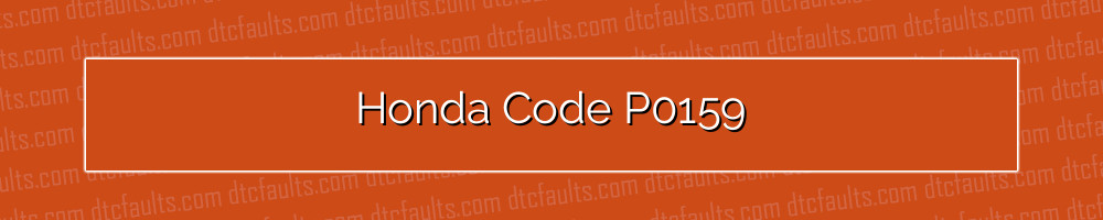 Honda Code P0159