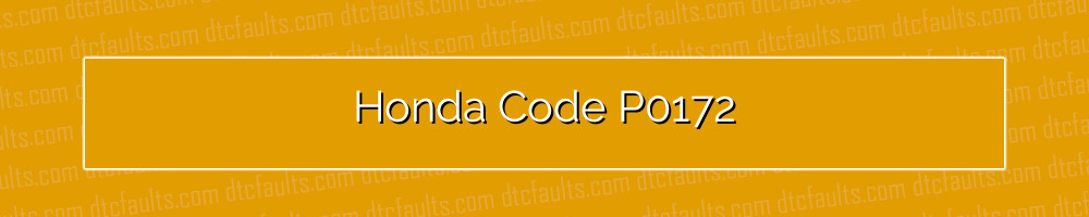 Honda Code P0172