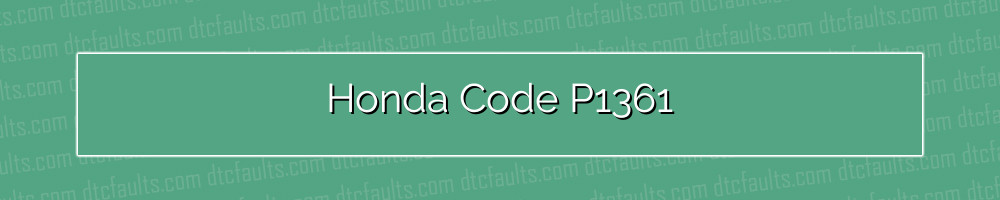 Honda Code P1361