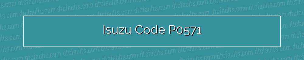 isuzu code p0571