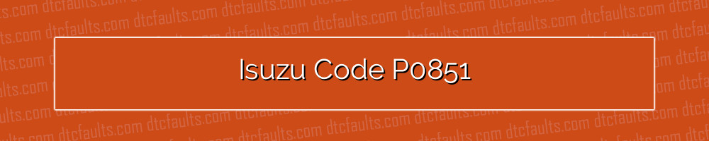 isuzu code p0851