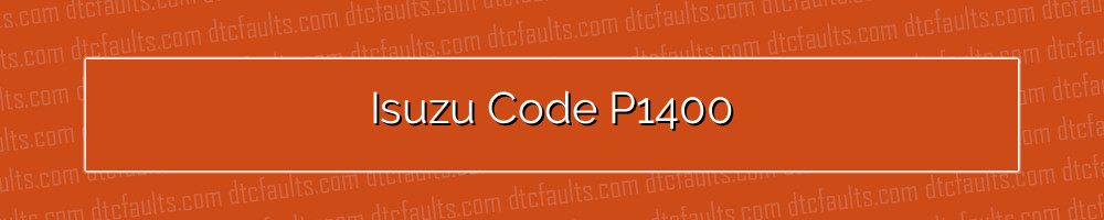 isuzu code p1400