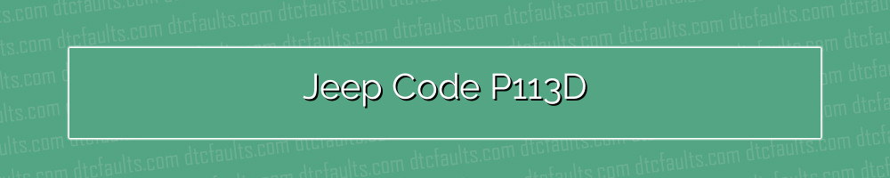 Jeep Code P113D