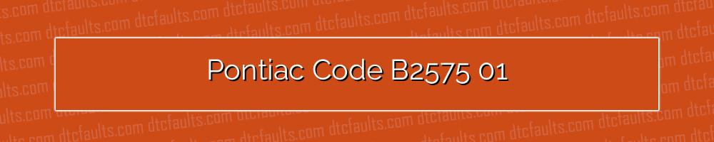 pontiac code b2575 01