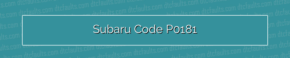 Subaru Code P0181