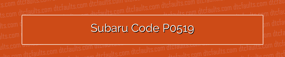 subaru code p0519