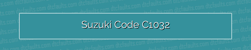 suzuki code c1032