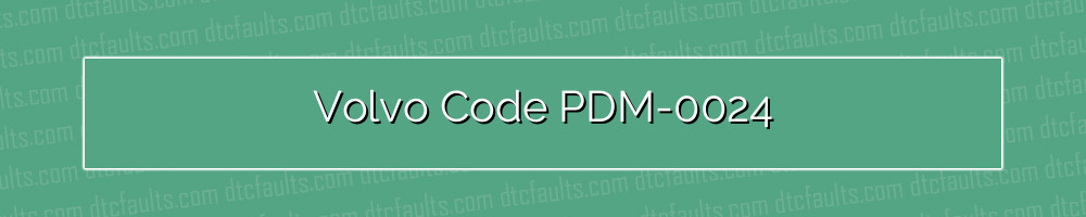 volvo code pdm-0024